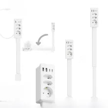 Retractable Power Outlet Extender with Fast Charging